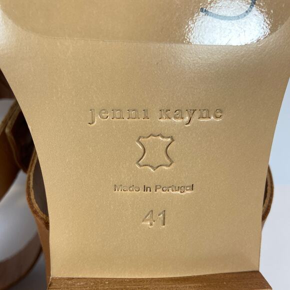 Jenni Kayne Leather Lake Sandal Fisherman Style Square Toe Brown  41 / US 11 - Picture 8 of 10